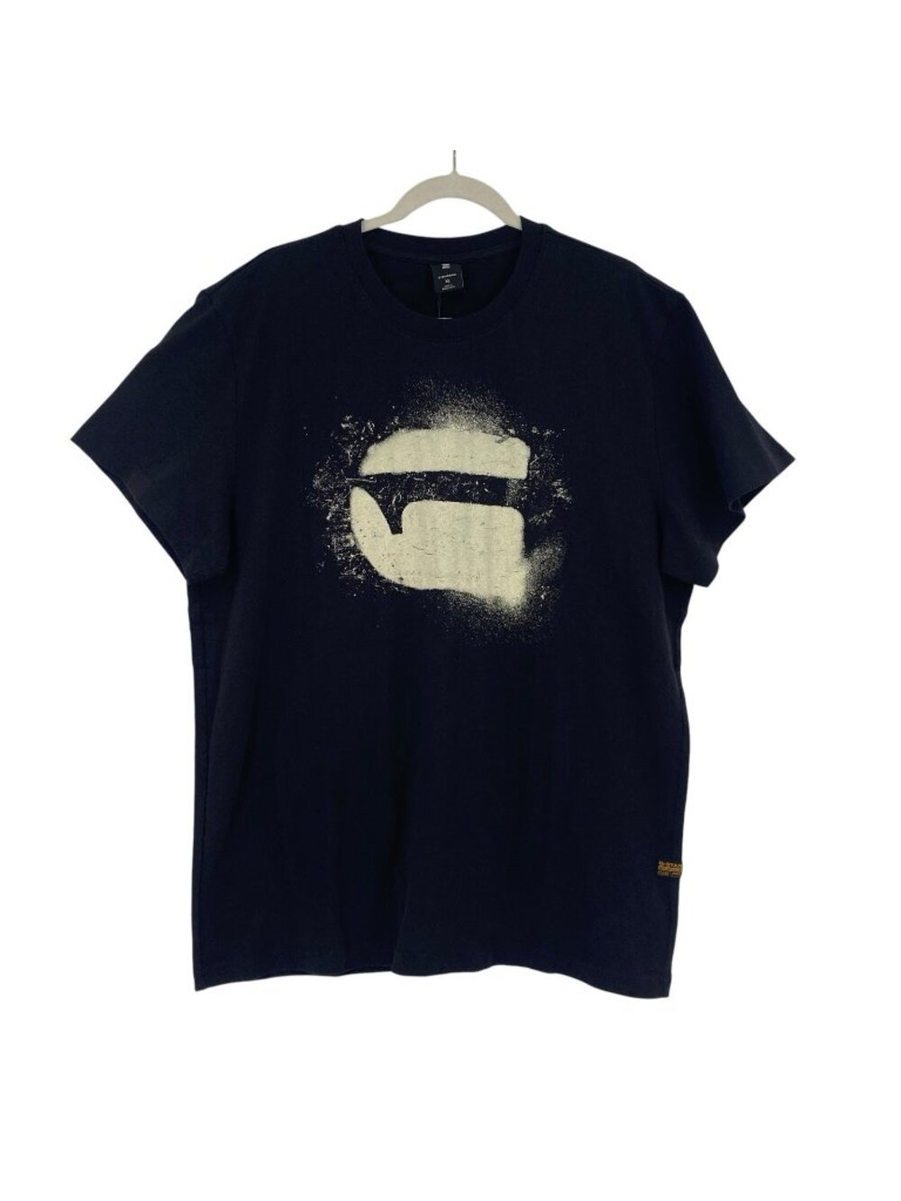 G-Star Raw Men’s XL Spray G Logo T-Shirt Black Jersey 2.0